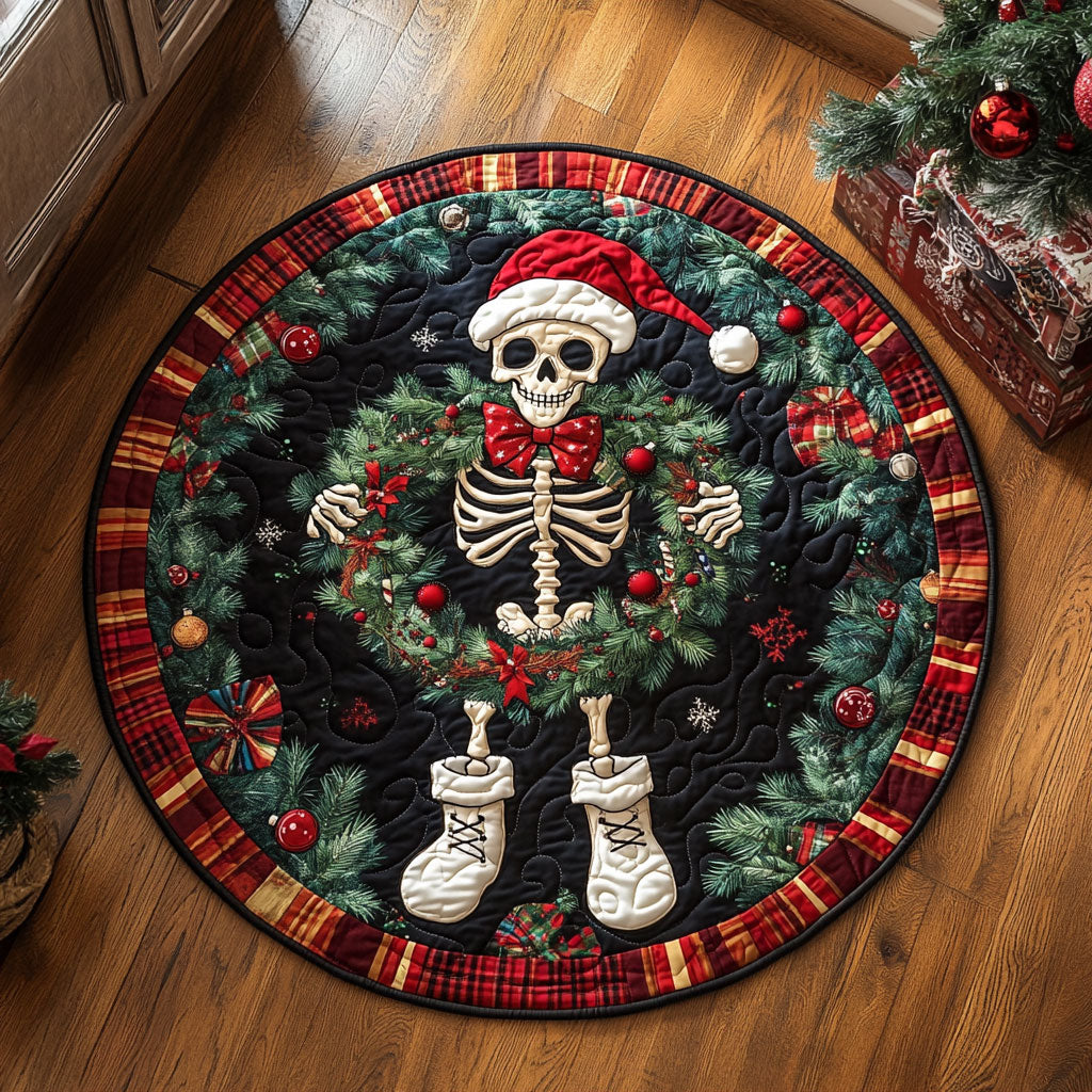 Skeleton Bell Hop WN1107054CL Quilted Round Mat