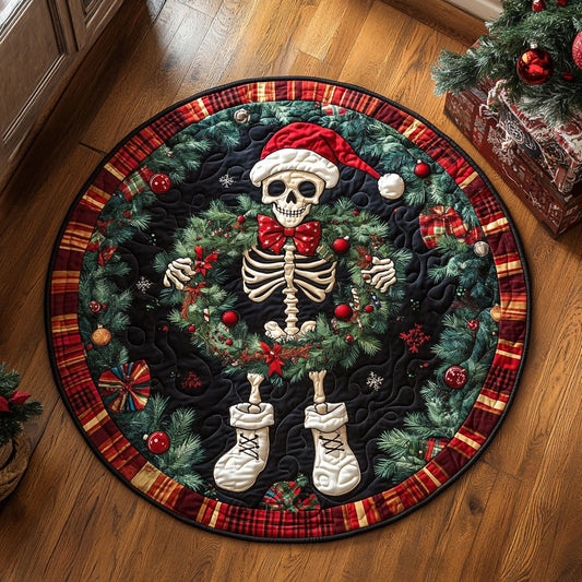 Skeleton Bell Hop WN1107054CL Quilted Round Mat