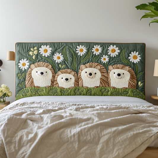 Cute Hedgehogs XR1712006CL Quilted Headboard Slipcover