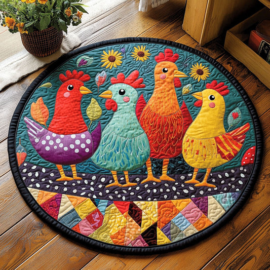 Crazy Chicken CQ2805027CL Quilted Round Mat