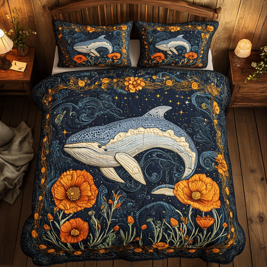 Whale And Flower WY3012051CL Duvet Cover Set