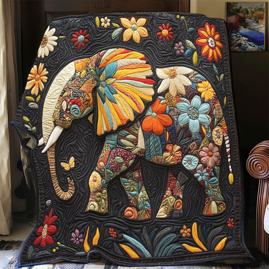 Elephant Flower YR0201006CL Quilt