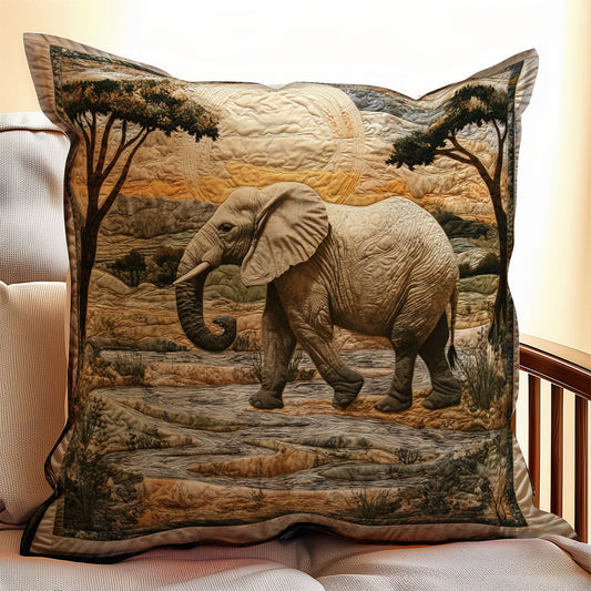 Elephant In Sahara WX0303119CL Quilt Pillow Case