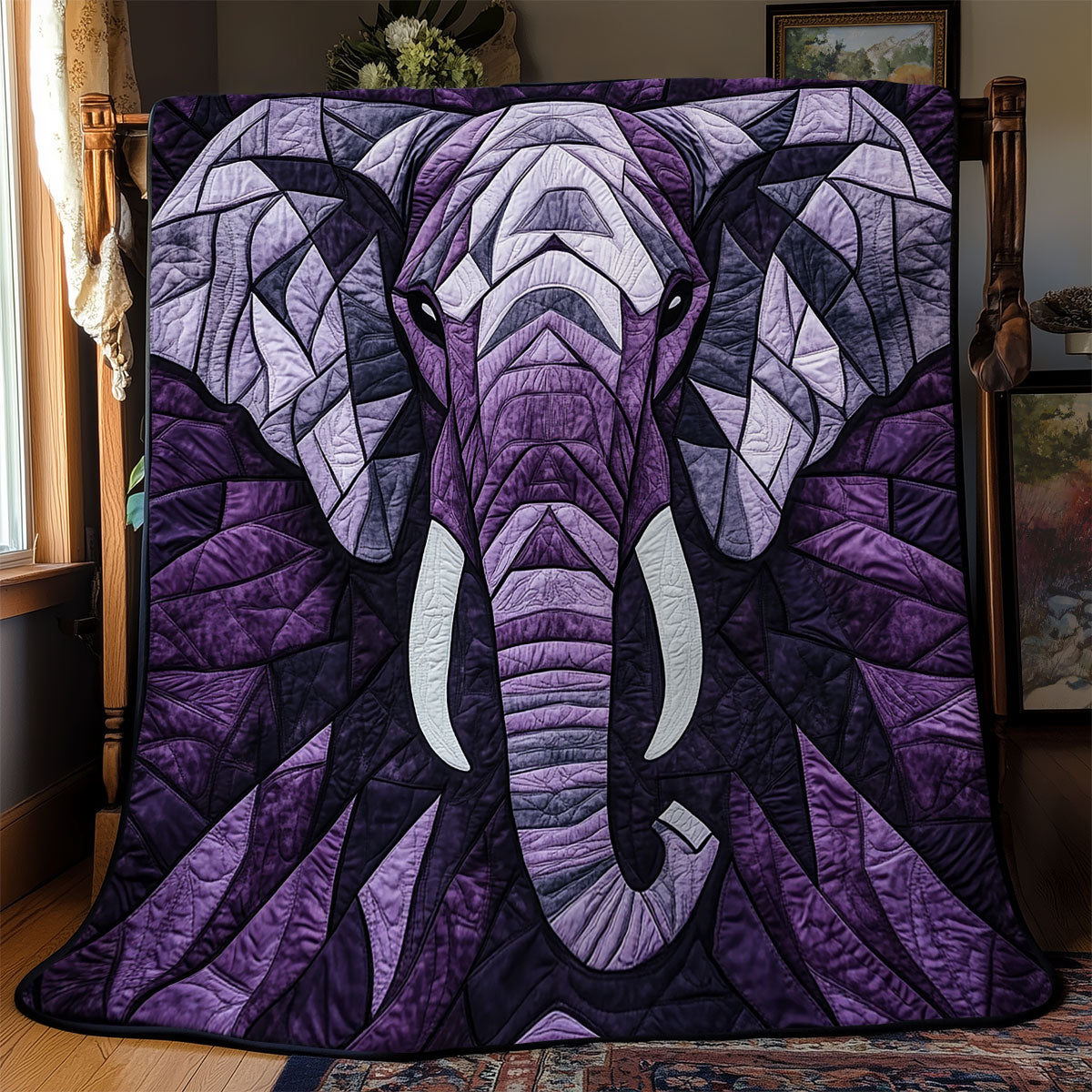 Elephant Mosaic YR0902050CL Quilt