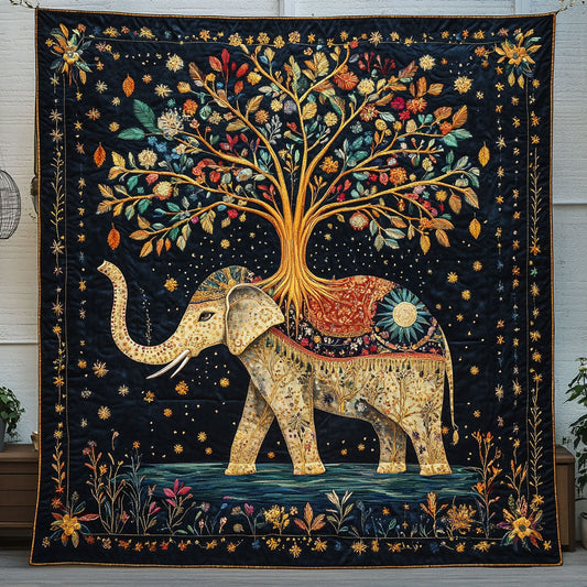 Elephant Wisdom And Rooted Soul WU1303023CL Quilt