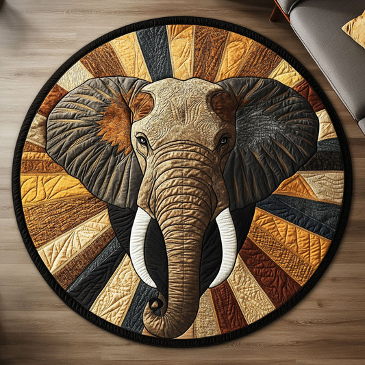 Elephant WX2403066CL Quilted Round Mat