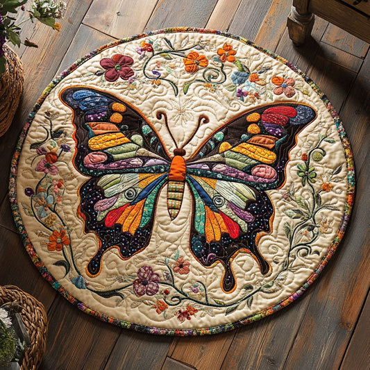 Ethereal Flutter CP2406004CL Quilted Round Mat