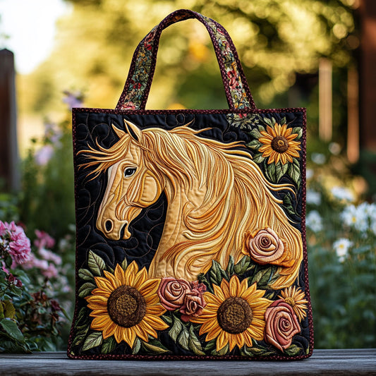 Golden Horse WN2509027CL Quilted Tote Bag