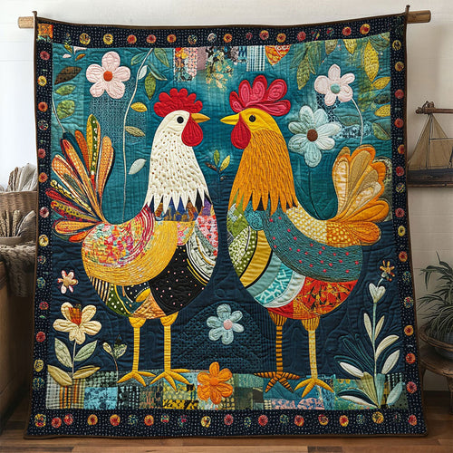 Vibrant Feather Chicken WN1411045CL Quilt