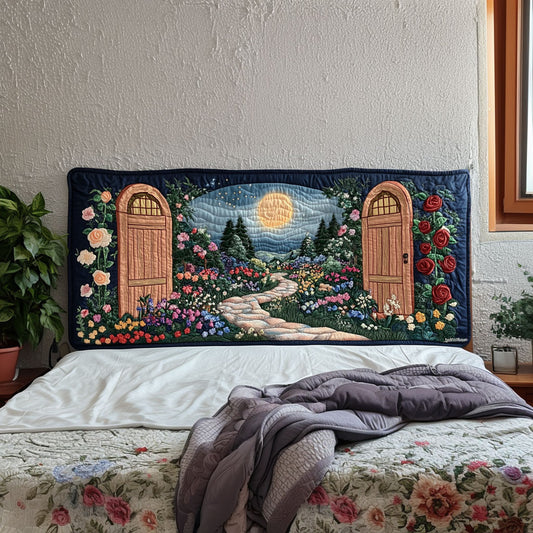 Moonlit Garden Path KL2512027CL Quilted Headboard Slipcover