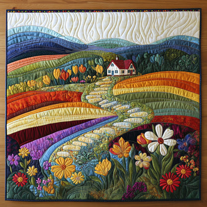 Flower And Color Waves WN1507011CL Quilt