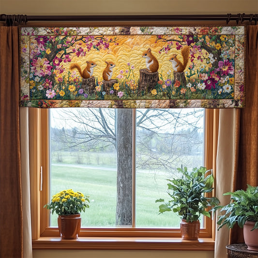 Squirrel Garden WY0905011CL Quilted Valance