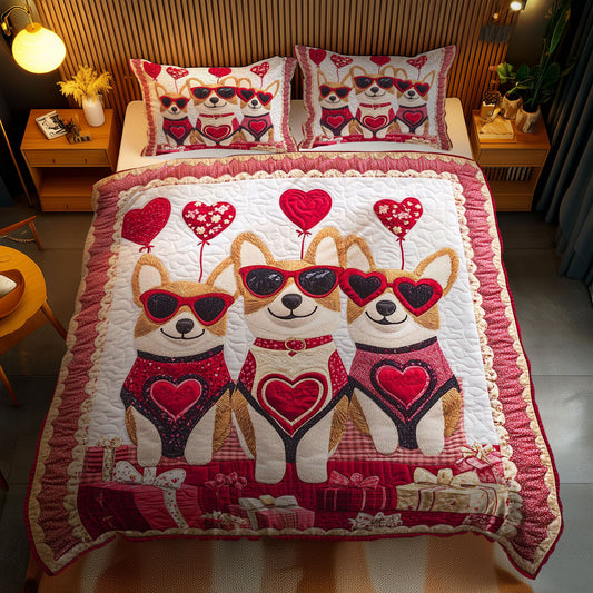 Corgi Love Celebration WN3112052CL Duvet Cover Set