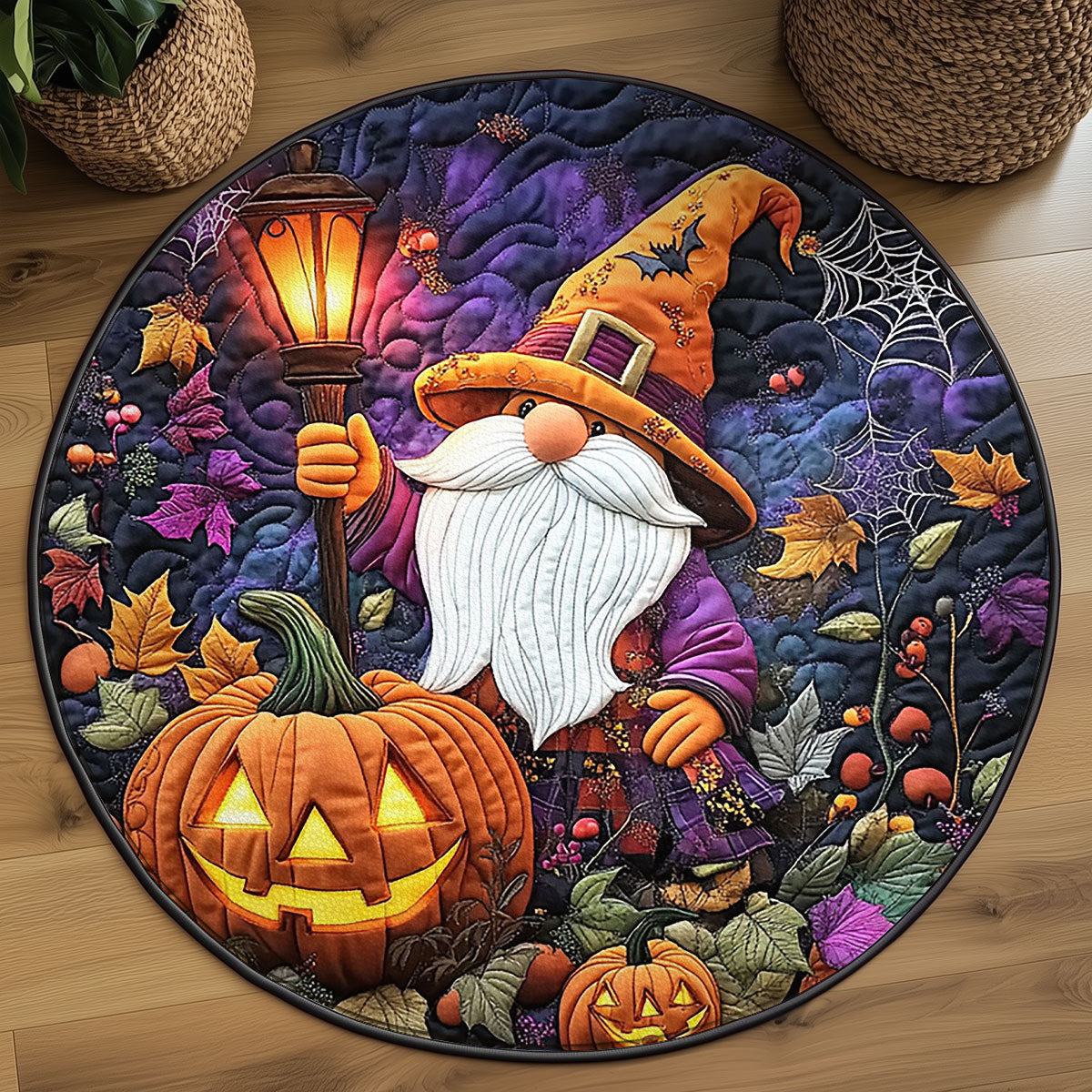 The Pumpkin Spell WJ3107046CL Quilted Round Mat
