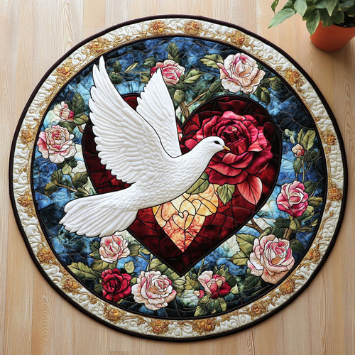 Dove Love CW0107014CL Quilted Round Mat
