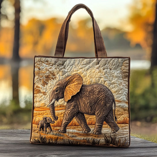 Forever Elephant Care WN0910034CL Quilted Tote Bag