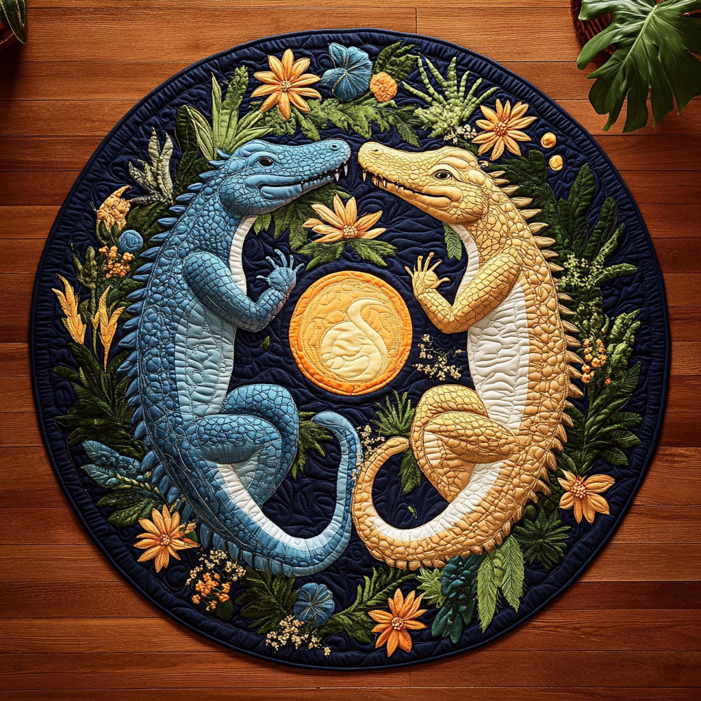 Mystic Gators WY1908017CL Quilted Round Mat
