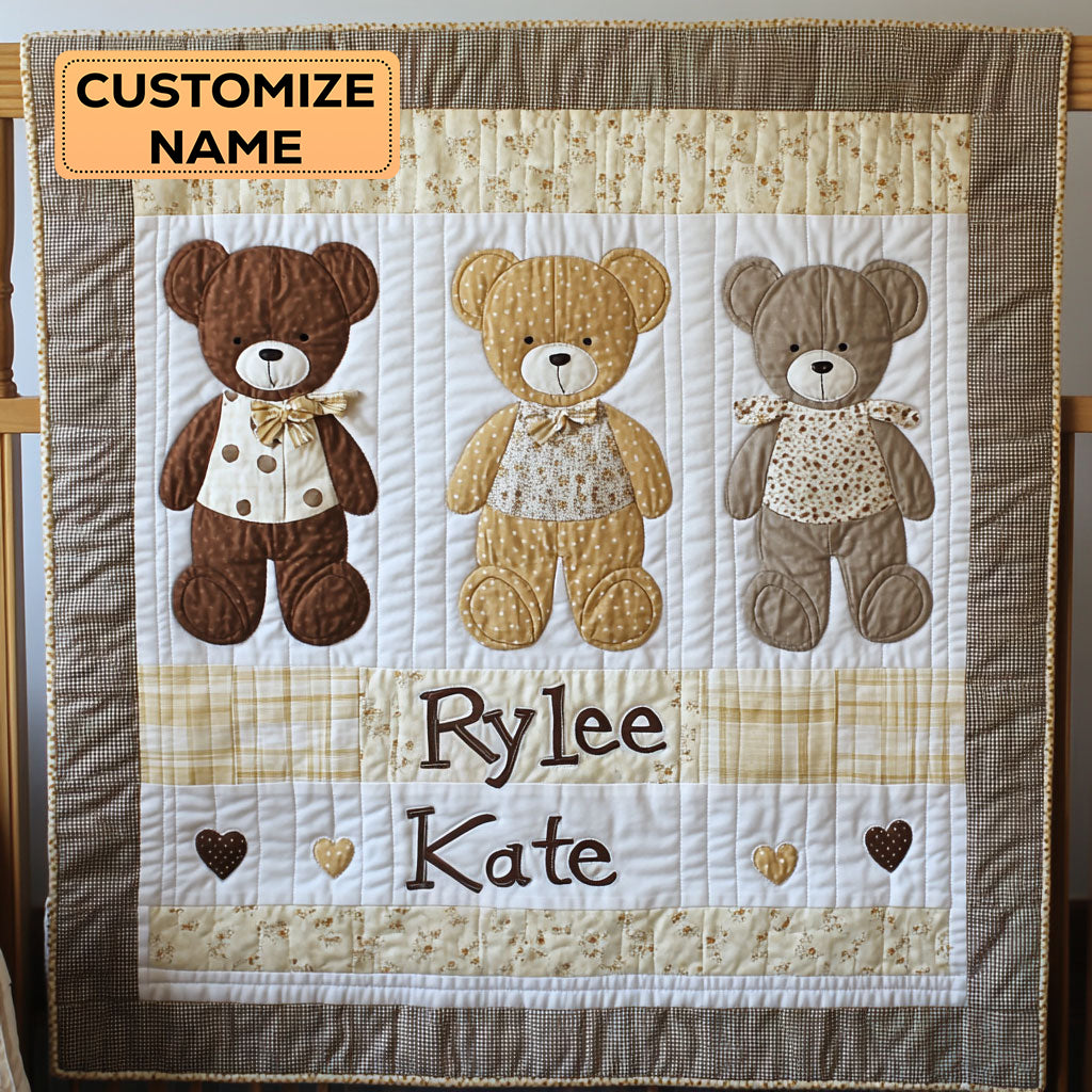 Cuddle Cubs WJ1107004CL Personalized Baby Quilt