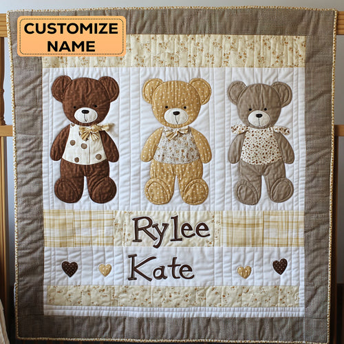 Cuddle Cubs WJ1107004CL Personalized Baby Quilt