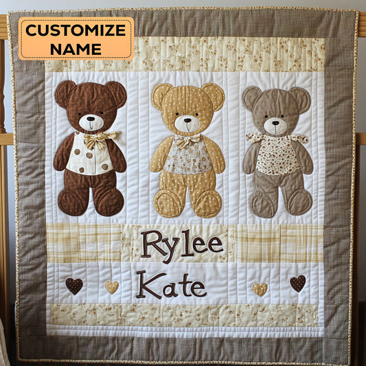 Cuddle Cubs WJ1107004CL Personalized Baby Quilt