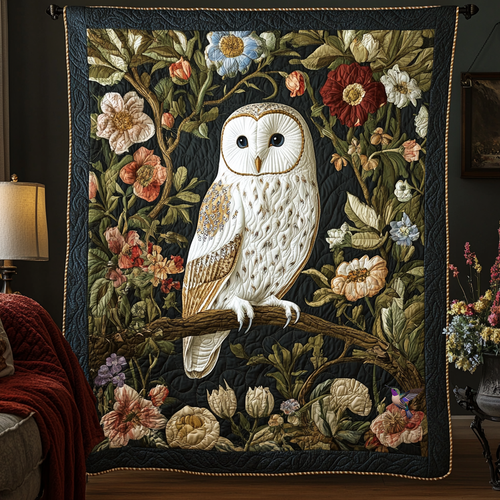 Graceful White Owl YR1510005CL Quilt