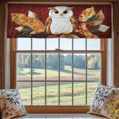 Owl Leaf WX1405030CL Quilted Valance