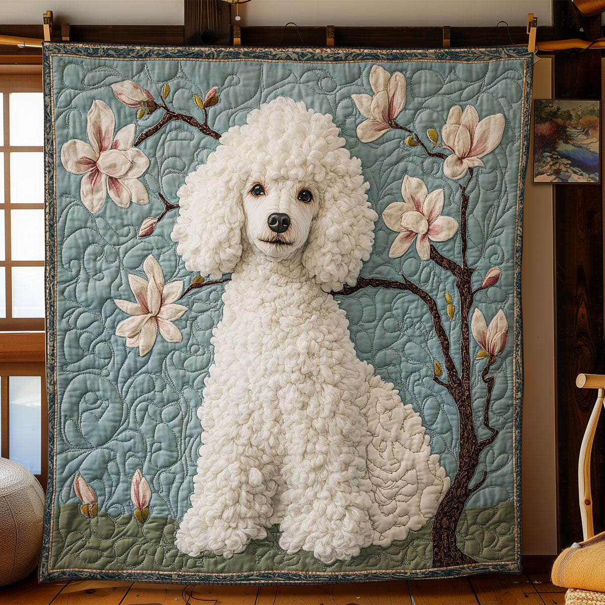 Snowy Poodle WN1803127CL Quilt