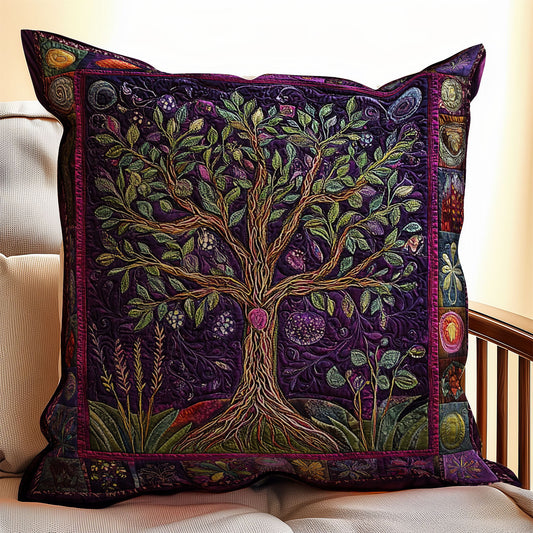 Purple Tree Of Life WX2201135CL Quilt Pillow Case