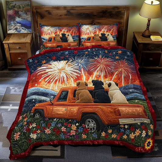 Firework New Year Dog WY1312046CL Duvet Cover Set