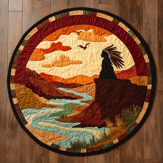 Native American WX2105025CL Quilted Round Mat
