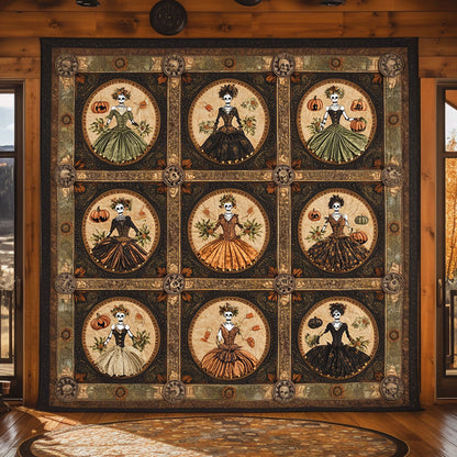 Autumn Crown Skeleton Lady WN1908005CL Quilt