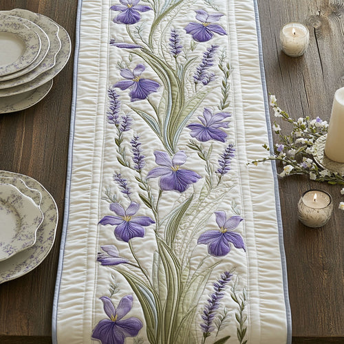 Iris Bloom CW1306029CL Quilted Table Runner