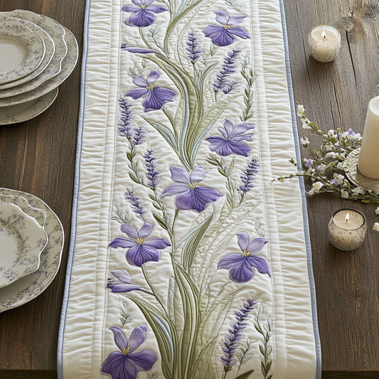 Iris Bloom CW1306029CL Quilted Table Runner
