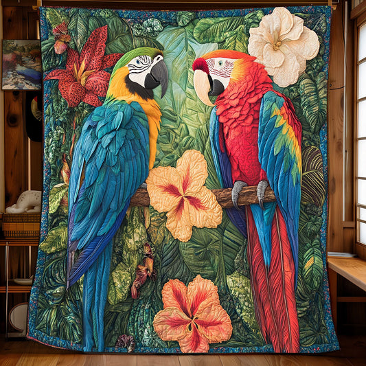 Paradise Perch Macaw WP2003043CL Quilt