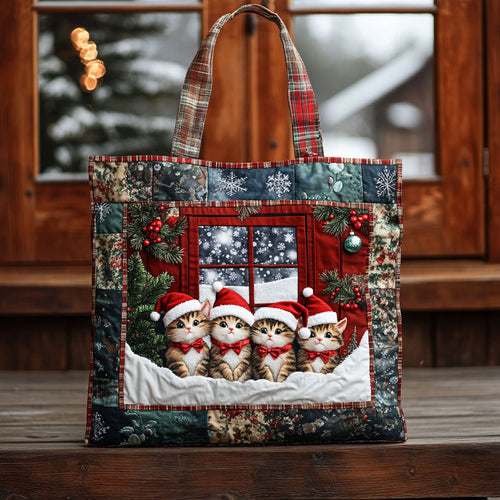 Cat Holiday Magic WN1411070CL Quilted Tote Bag