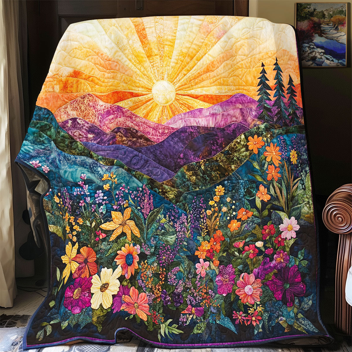 Sunset Meadow Bloom WX1306045CL Quilt