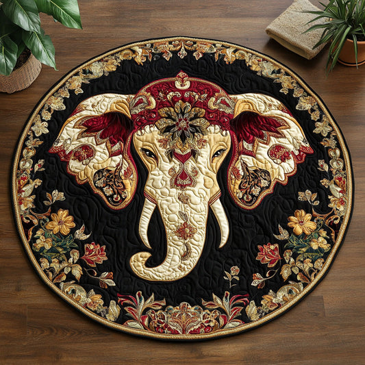 Heritage in Gold CM0505048CL Quilted Round Mat