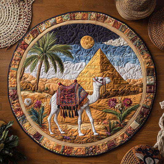 Desert Nomad Journey WY3006048CL Quilted Round Mat