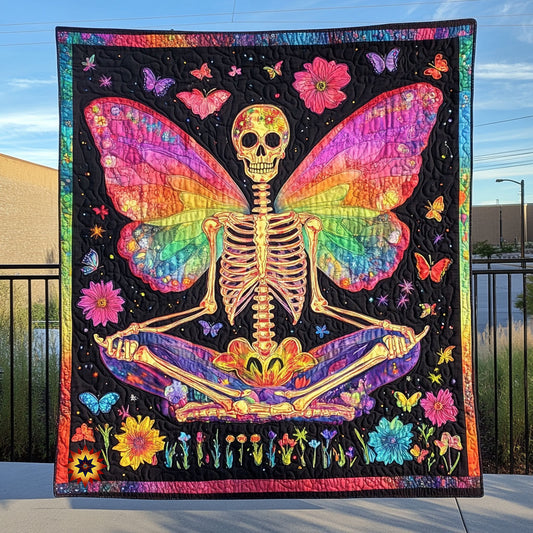 Hippie Butterfly Wings Skeleton WY1812028CL Quilt