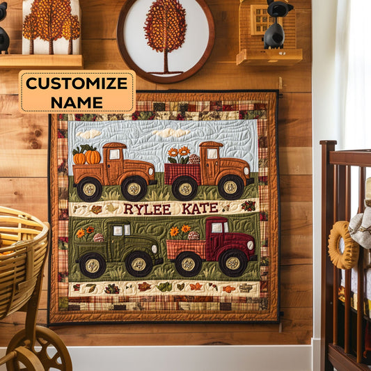 Farm Truck WY2907032CL Personalized Baby Quilt