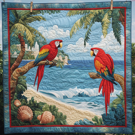 Parrots Near Caribbean Sea LT2409039CL Quilt
