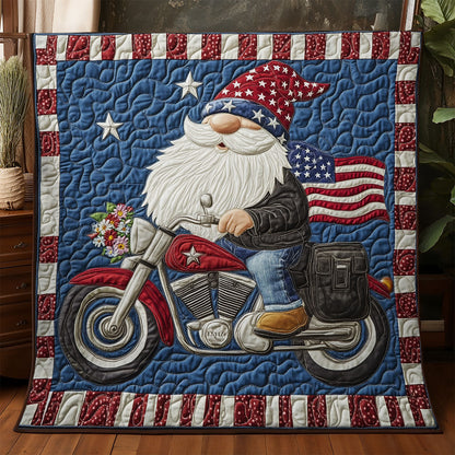Patriotic Biker Gnome WX1306029CL Quilt