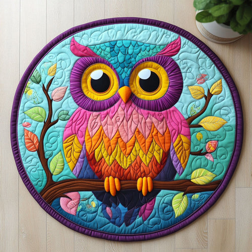 Playful Owl CW2705520CL Quilted Round Mat