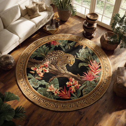 Jungle Leopard CW2008005CL Quilted Round Mat