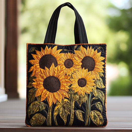 Vibrant Sunflower WN2209088CL Quilted Tote Bag