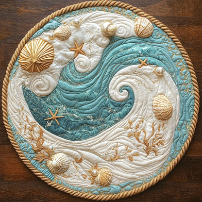 Royal Ocean Wave WN0808079CL Quilted Round Mat