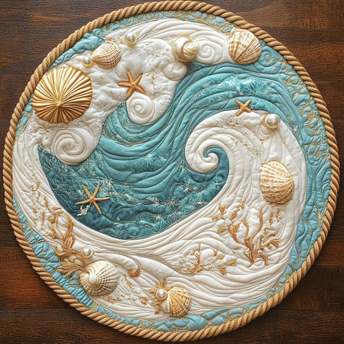 Royal Ocean Wave WN0808079CL Quilted Round Mat