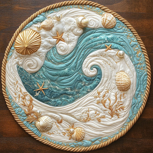 Royal Ocean Wave WN0808079CL Quilted Round Mat
