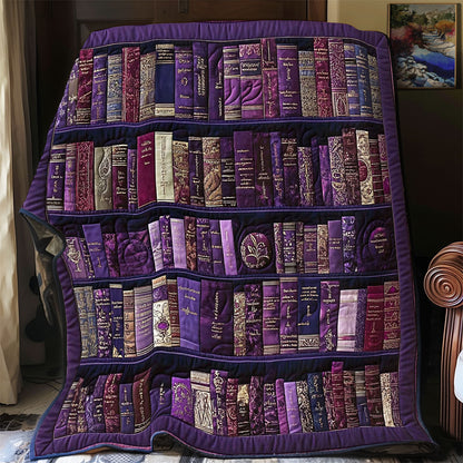 Purple Bookshelf WY2312052CL Quilt