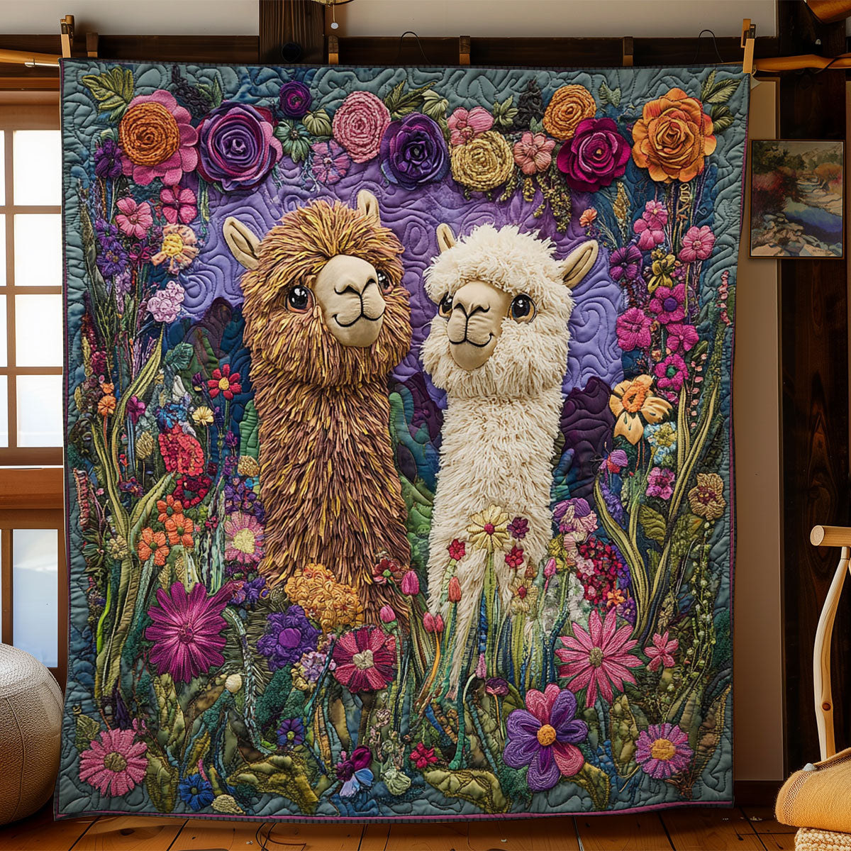 Happy Alpaca Patch WN2207030CL Quilt